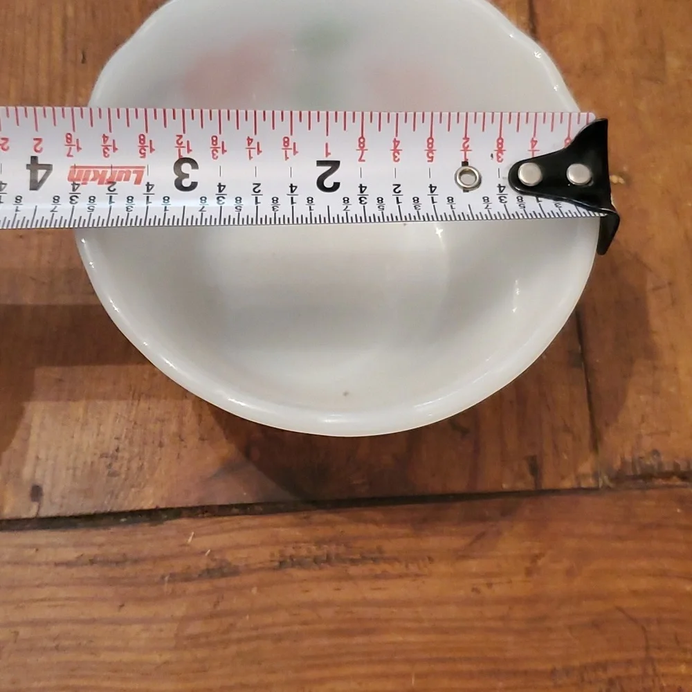 Fire King peach blossom glass custard bowl cup - Picture 3 of 8